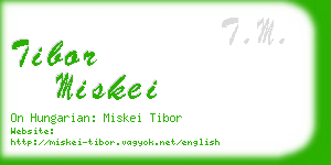 tibor miskei business card